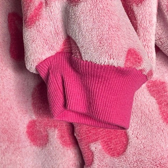 Disney Pajama Pants Womens Small Pink Fleece Jogger Pull On Mickey Ears - Picture 4 of 12